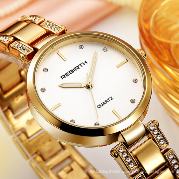 RE 207 Ladies Watches Top Brand Luxury Steel Strap Women Watches Casual Gold Bracelet Classic Quartz Female Clocks